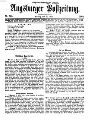 Augsburger Postzeitung Montag 10. Mai 1869