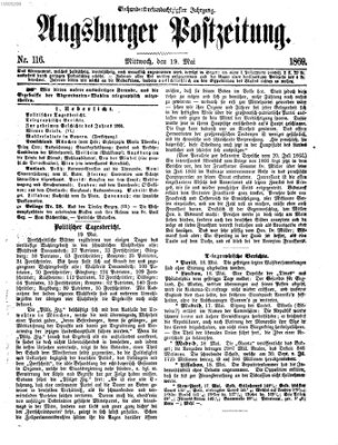 Augsburger Postzeitung Mittwoch 19. Mai 1869