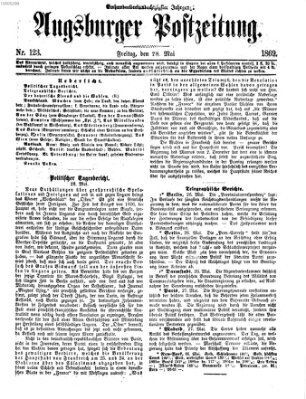 Augsburger Postzeitung Freitag 28. Mai 1869