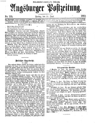 Augsburger Postzeitung Freitag 11. Juni 1869