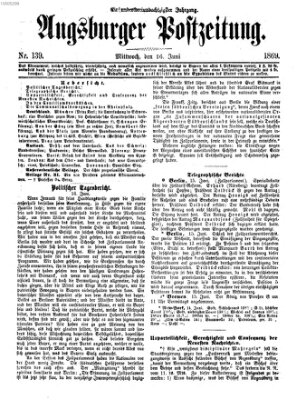 Augsburger Postzeitung Mittwoch 16. Juni 1869