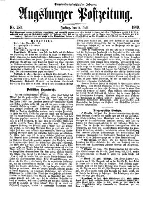 Augsburger Postzeitung Freitag 2. Juli 1869