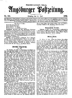 Augsburger Postzeitung Dienstag 20. Juli 1869