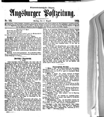 Augsburger Postzeitung Freitag 6. August 1869