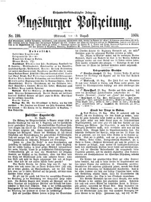 Augsburger Postzeitung Mittwoch 25. August 1869