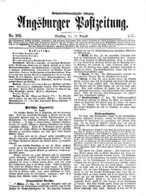 Augsburger Postzeitung Samstag 28. August 1869