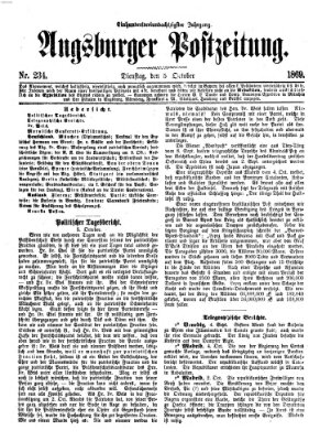 Augsburger Postzeitung Dienstag 5. Oktober 1869