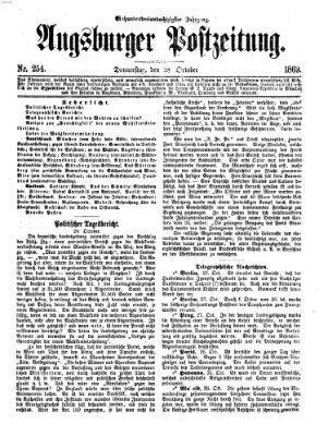 Augsburger Postzeitung Donnerstag 28. Oktober 1869