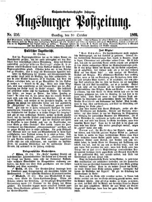 Augsburger Postzeitung Samstag 30. Oktober 1869