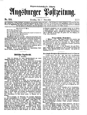 Augsburger Postzeitung Dienstag 2. November 1869