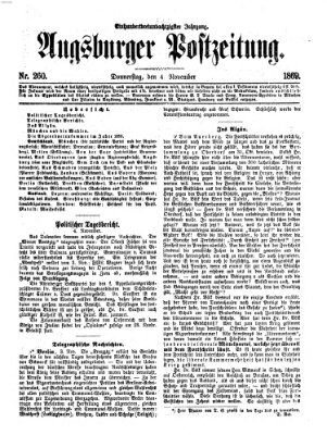 Augsburger Postzeitung Donnerstag 4. November 1869