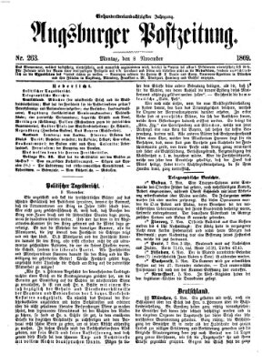 Augsburger Postzeitung Montag 8. November 1869