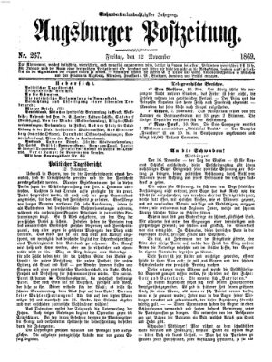 Augsburger Postzeitung Freitag 12. November 1869