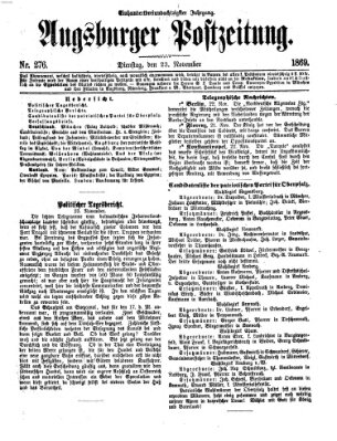 Augsburger Postzeitung Dienstag 23. November 1869