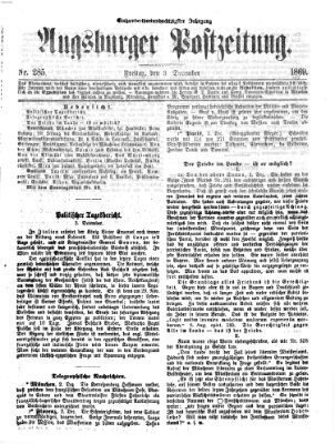 Augsburger Postzeitung Freitag 3. Dezember 1869