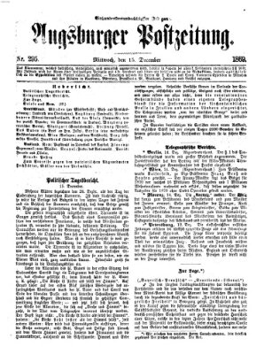 Augsburger Postzeitung Mittwoch 15. Dezember 1869