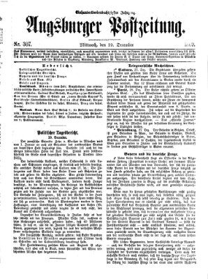 Augsburger Postzeitung Mittwoch 29. Dezember 1869