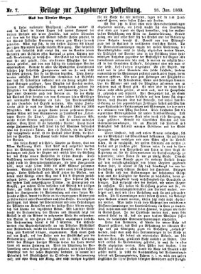 Augsburger Postzeitung. Beilage zur Augsburger Postzeitung (Augsburger Postzeitung) Donnerstag 28. Januar 1869