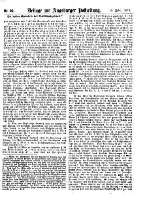 Augsburger Postzeitung. Beilage zur Augsburger Postzeitung (Augsburger Postzeitung) Montag 15. Februar 1869