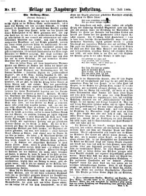 Augsburger Postzeitung. Beilage zur Augsburger Postzeitung (Augsburger Postzeitung) Freitag 23. Juli 1869