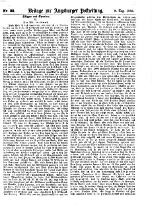 Augsburger Postzeitung. Beilage zur Augsburger Postzeitung (Augsburger Postzeitung) Montag 9. August 1869