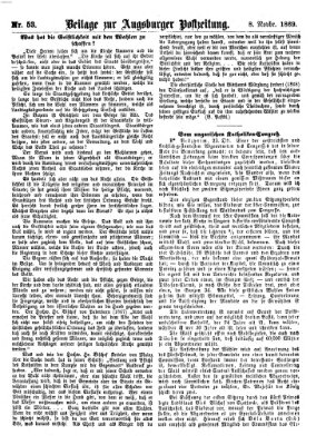 Augsburger Postzeitung. Beilage zur Augsburger Postzeitung (Augsburger Postzeitung) Montag 8. November 1869