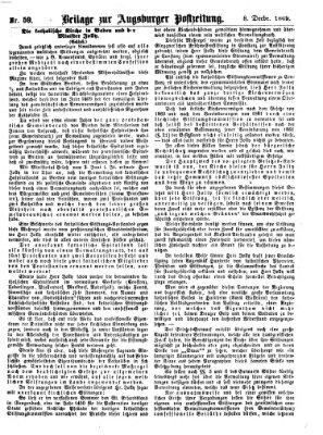 Augsburger Postzeitung. Beilage zur Augsburger Postzeitung (Augsburger Postzeitung) Mittwoch 8. Dezember 1869