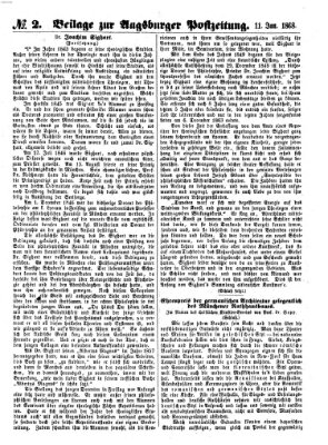 Augsburger Postzeitung. Beilage zur Augsburger Postzeitung (Augsburger Postzeitung) Samstag 11. Januar 1868