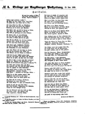 Augsburger Postzeitung. Beilage zur Augsburger Postzeitung (Augsburger Postzeitung) Samstag 25. Januar 1868