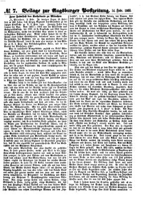 Augsburger Postzeitung. Beilage zur Augsburger Postzeitung (Augsburger Postzeitung) Freitag 14. Februar 1868