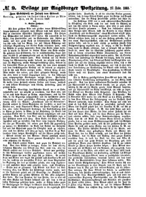 Augsburger Postzeitung. Beilage zur Augsburger Postzeitung (Augsburger Postzeitung) Donnerstag 27. Februar 1868