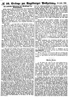 Augsburger Postzeitung. Beilage zur Augsburger Postzeitung (Augsburger Postzeitung) Samstag 29. Februar 1868