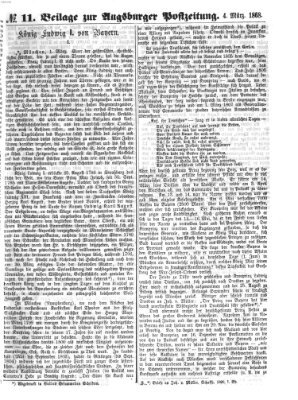 Augsburger Postzeitung. Beilage zur Augsburger Postzeitung (Augsburger Postzeitung) Mittwoch 4. März 1868