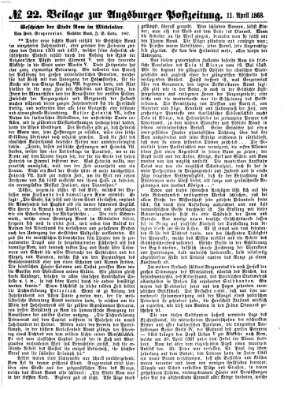 Augsburger Postzeitung. Beilage zur Augsburger Postzeitung (Augsburger Postzeitung) Samstag 11. April 1868