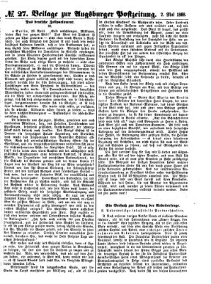 Augsburger Postzeitung. Beilage zur Augsburger Postzeitung (Augsburger Postzeitung) Samstag 2. Mai 1868