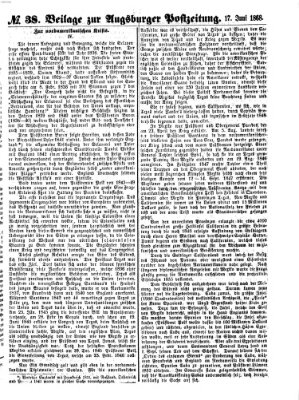 Augsburger Postzeitung. Beilage zur Augsburger Postzeitung (Augsburger Postzeitung) Mittwoch 17. Juni 1868