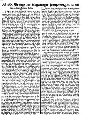 Augsburger Postzeitung. Beilage zur Augsburger Postzeitung (Augsburger Postzeitung) Freitag 24. Juli 1868