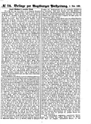 Augsburger Postzeitung. Beilage zur Augsburger Postzeitung (Augsburger Postzeitung) Freitag 6. November 1868