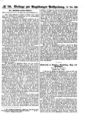 Augsburger Postzeitung. Beilage zur Augsburger Postzeitung (Augsburger Postzeitung) Montag 30. November 1868