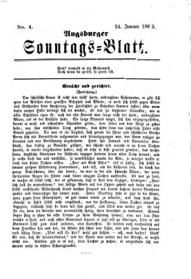 Augsburger Sonntagsblatt (Augsburger Postzeitung) Sonntag 24. Januar 1869