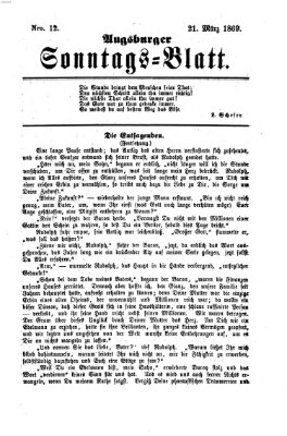 Augsburger Sonntagsblatt (Augsburger Postzeitung) Sonntag 21. März 1869