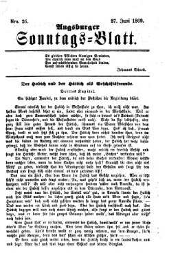 Augsburger Sonntagsblatt (Augsburger Postzeitung) Sonntag 27. Juni 1869