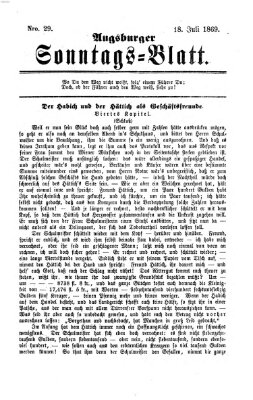 Augsburger Sonntagsblatt (Augsburger Postzeitung) Sonntag 18. Juli 1869