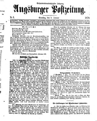 Augsburger Postzeitung Samstag 8. Januar 1870