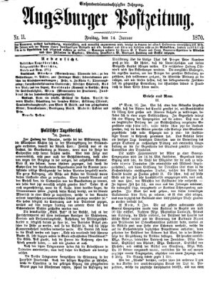 Augsburger Postzeitung Freitag 14. Januar 1870