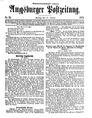 Augsburger Postzeitung Freitag 28. Januar 1870