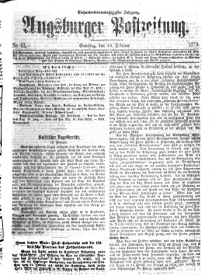 Augsburger Postzeitung Samstag 19. Februar 1870