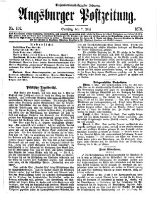 Augsburger Postzeitung Samstag 7. Mai 1870