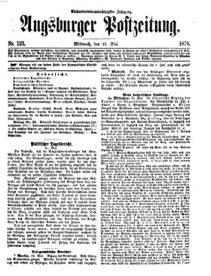 Augsburger Postzeitung Mittwoch 25. Mai 1870