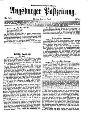 Augsburger Postzeitung Montag 20. Juni 1870